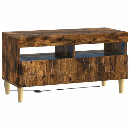 5 Piece LED TV Cabinet Smoked Oak Engineered Wood