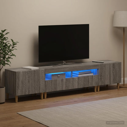 5 Piece LED TV Cabinet Grey Sonoma Engineered Wood