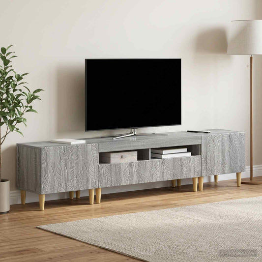 3 Piece LED TV Cabinet DELFT Grey Sonoma Engineered Wood