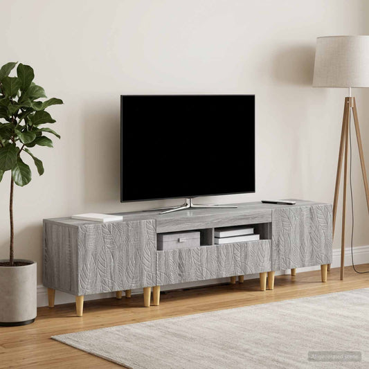 3 Piece LED TV Cabinet DELFT Grey Sonoma Engineered Wood