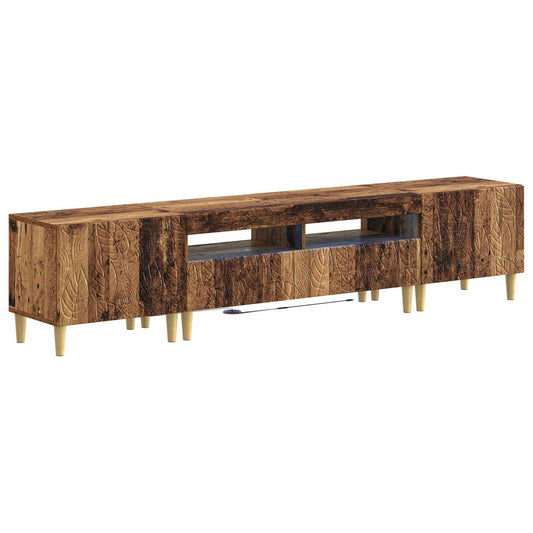 3 Piece LED TV Cabinet DELFT Old Wood Engineered Wood
