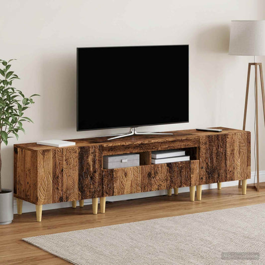 3 Piece LED TV Cabinet DELFT Old Wood Engineered Wood
