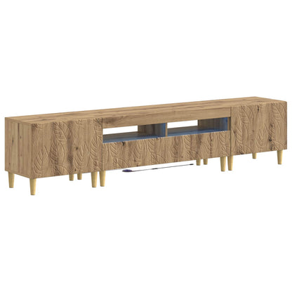 5 Piece LED TV Cabinet Artisan Oak Engineered Wood