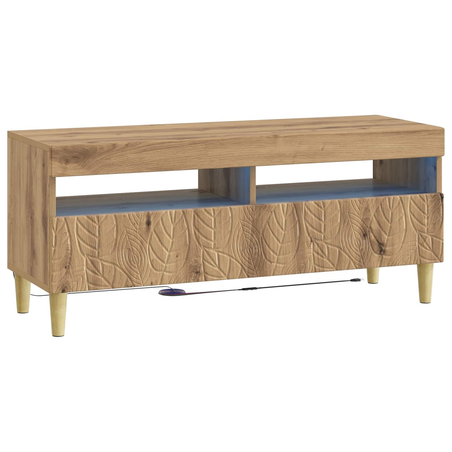 5 Piece LED TV Cabinet Artisan Oak Engineered Wood