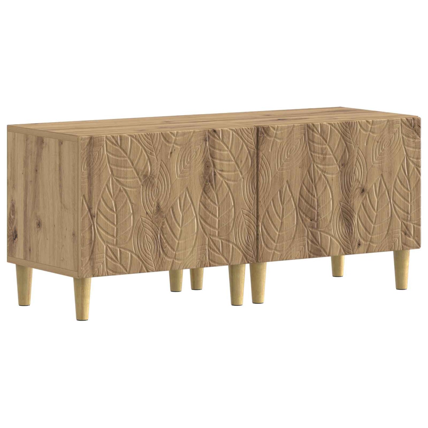5 Piece LED TV Cabinet Artisan Oak Engineered Wood