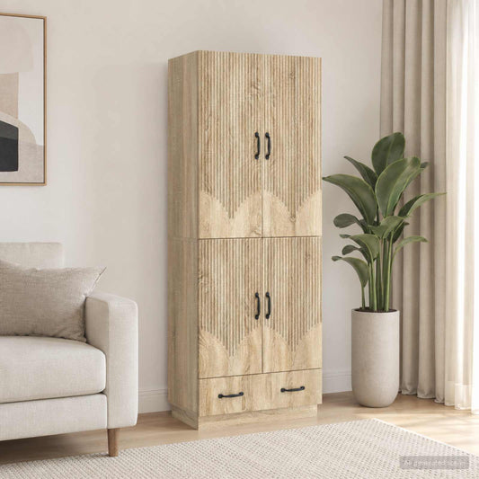 Cabinet Set 2 pcs Sonoma Oak Engineered Wood