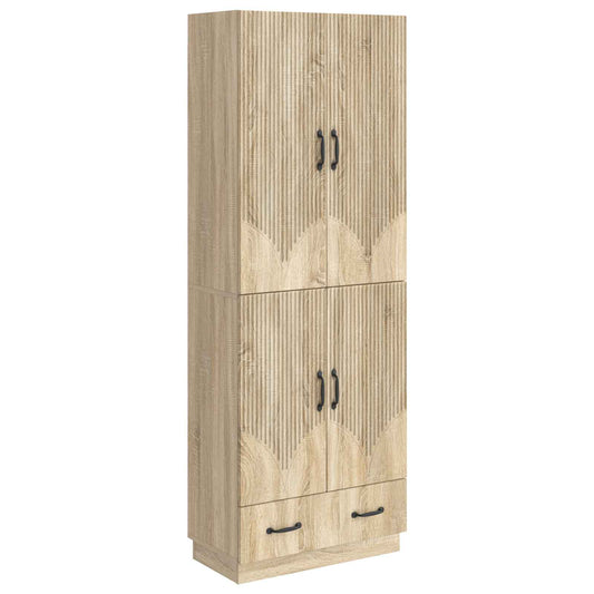 Cabinet Set 2 pcs Sonoma Oak Engineered Wood