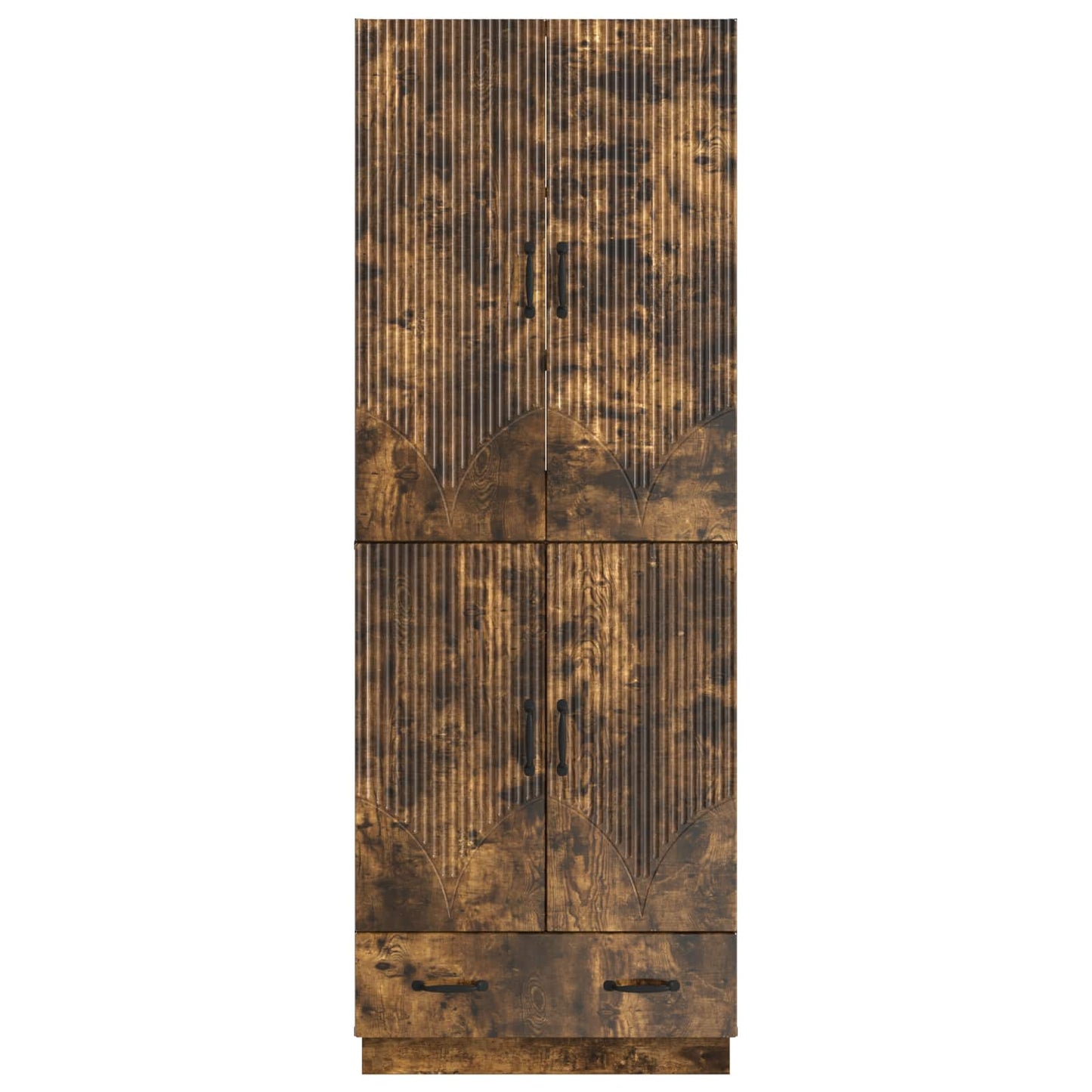 Cabinet Set 2 pcs Smoked Oak Engineered Wood