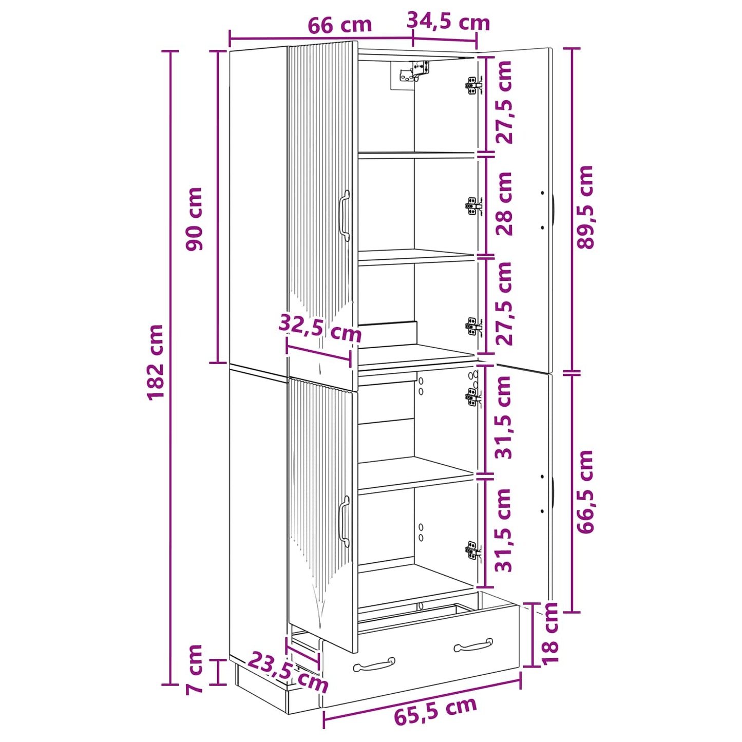 Cabinet Set 2 pcs Smoked Oak Engineered Wood