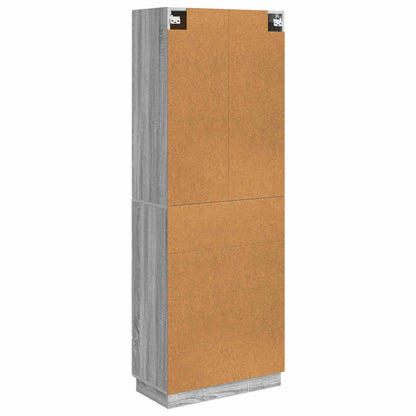 Cabinet Set 2 pcs Grey Sonoma Engineered Wood