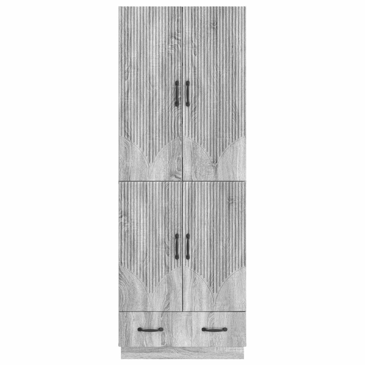 Cabinet Set 2 pcs Grey Sonoma Engineered Wood