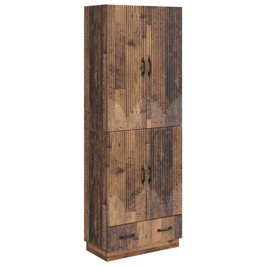 Cabinet Set 2 pcs Old Wood Engineered Wood