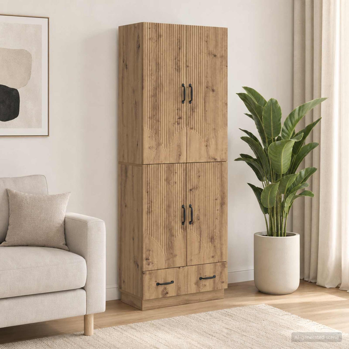 Cabinet Set 2 pcs Artisan Oak Engineered Wood