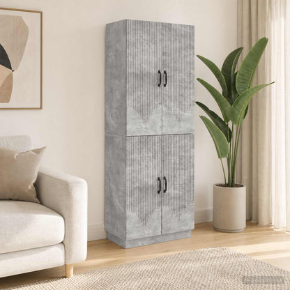 Cabinet Set 2 pcs Concrete Grey Engineered Wood