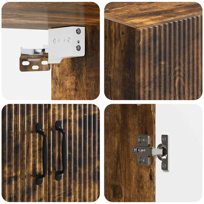 Cabinet Set 2 pcs Smoked Oak Engineered Wood