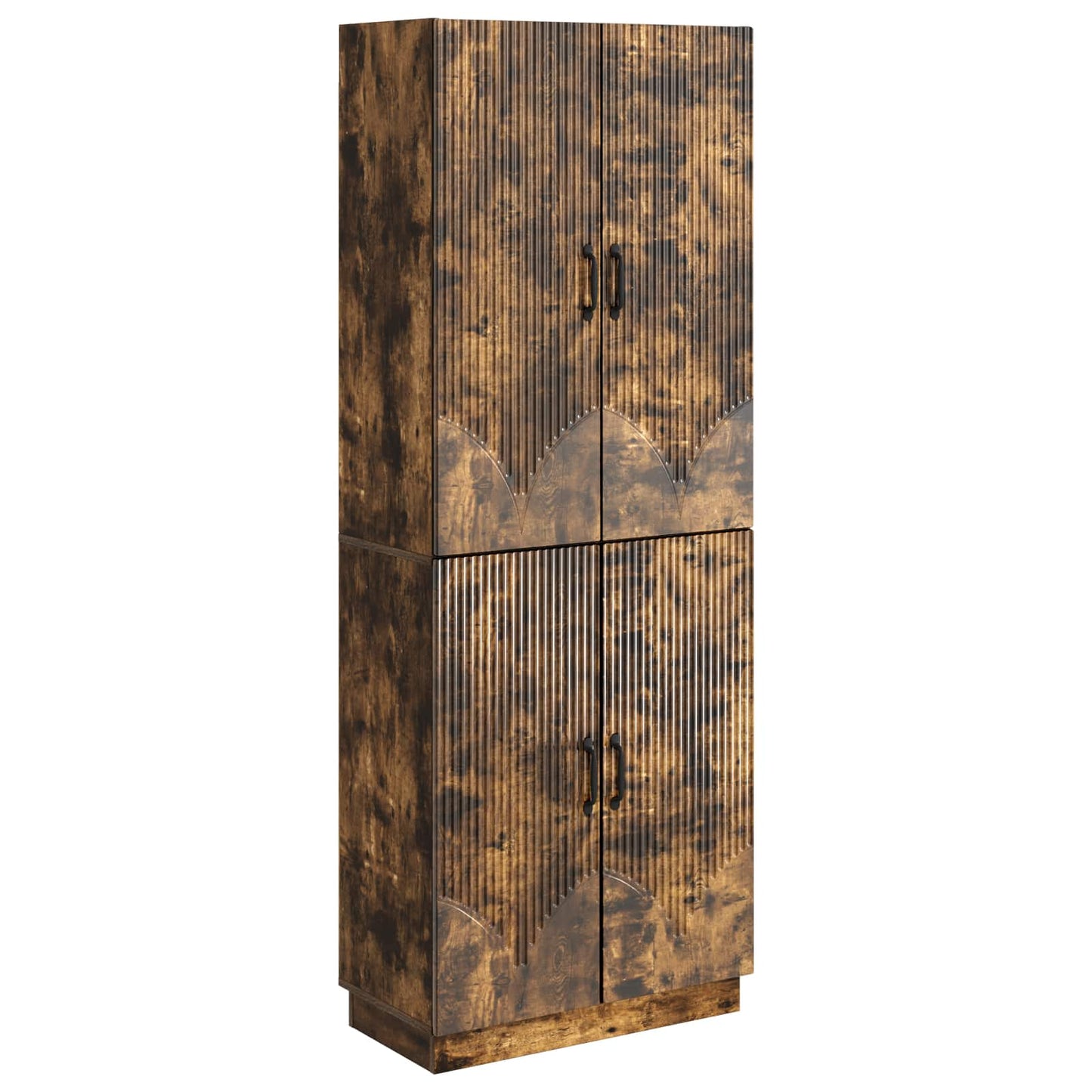 Cabinet Set 2 pcs Smoked Oak Engineered Wood