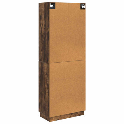Cabinet Set 2 pcs Smoked Oak Engineered Wood