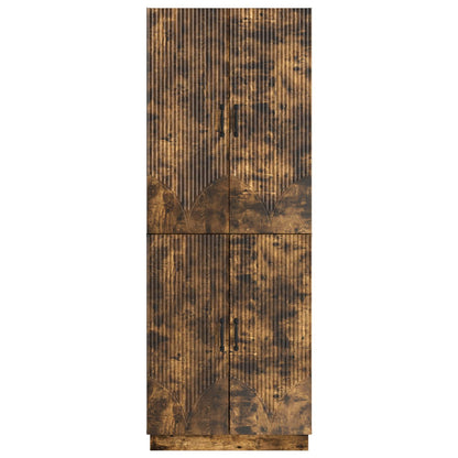 Cabinet Set 2 pcs Smoked Oak Engineered Wood