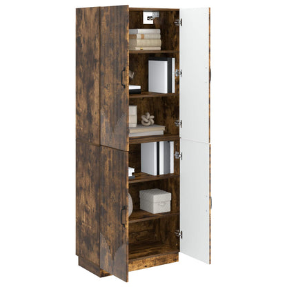 Cabinet Set 2 pcs Smoked Oak Engineered Wood