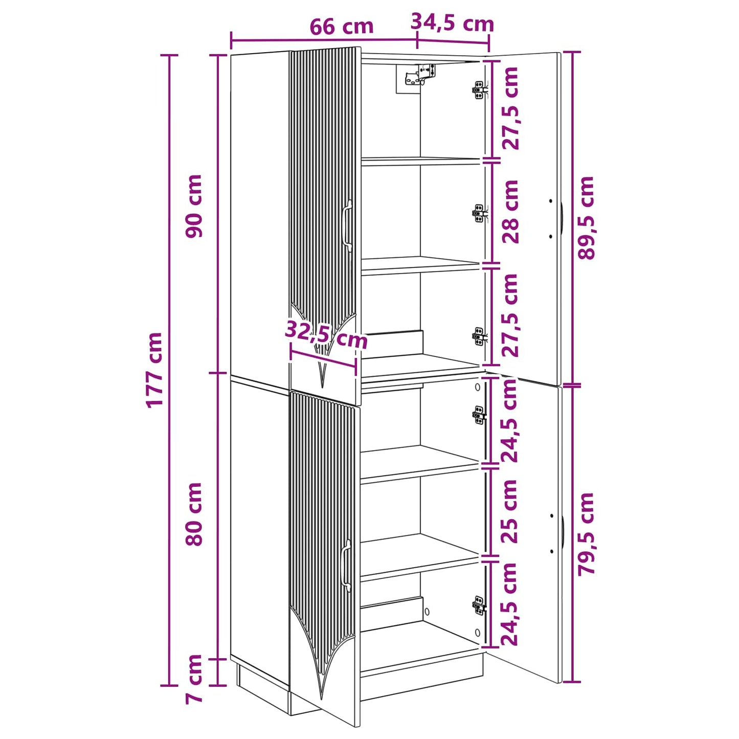 Cabinet Set 2 pcs Smoked Oak Engineered Wood