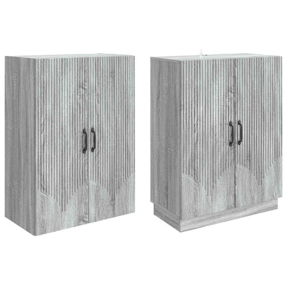 Cabinet Set 2 pcs Grey Sonoma Engineered Wood