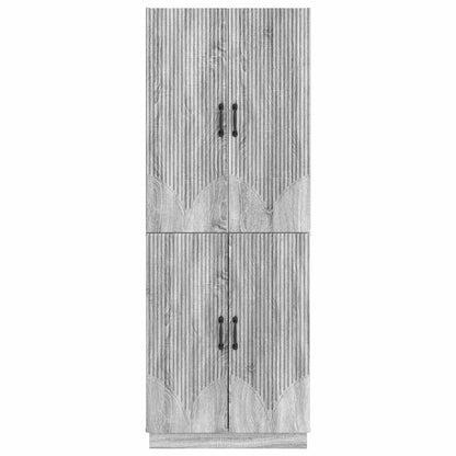 Cabinet Set 2 pcs Grey Sonoma Engineered Wood
