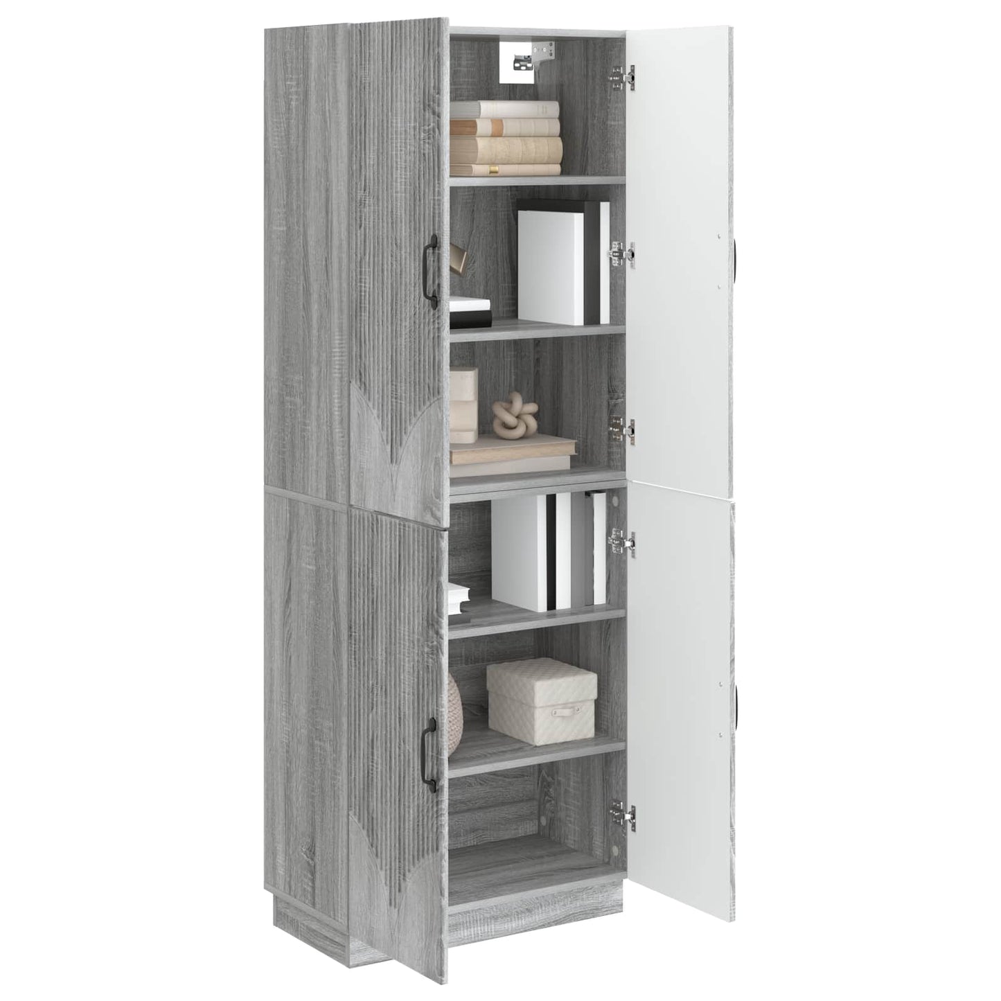 Cabinet Set 2 pcs Grey Sonoma Engineered Wood