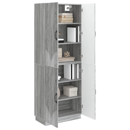 Cabinet Set 2 pcs Grey Sonoma Engineered Wood