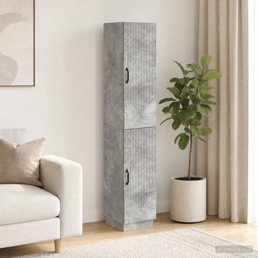Cabinet Set 2 pcs Concrete Grey Engineered Wood