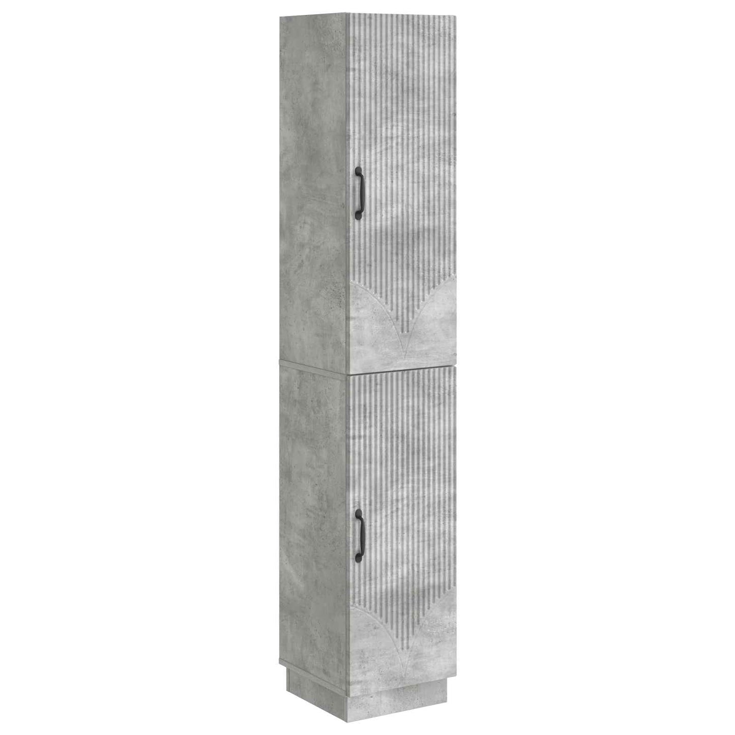 Cabinet Set 2 pcs Concrete Grey Engineered Wood