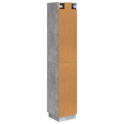 Cabinet Set 2 pcs Concrete Grey Engineered Wood
