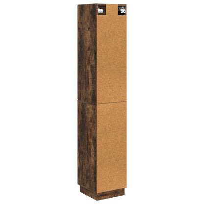 Cabinet Set 2 pcs Smoked Oak Engineered Wood