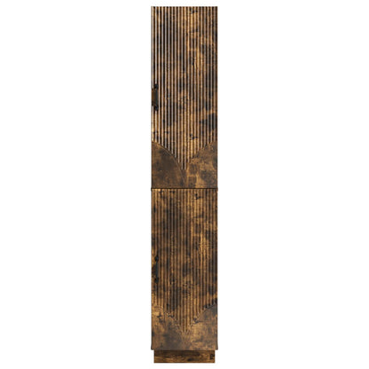 Cabinet Set 2 pcs Smoked Oak Engineered Wood