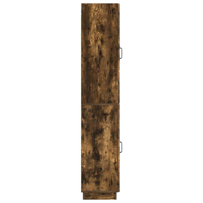 Cabinet Set 2 pcs Smoked Oak Engineered Wood