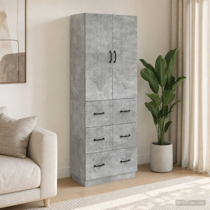 Cabinet Set 2 pcs 66 x 34.5 x 87 cm Engineered Wood