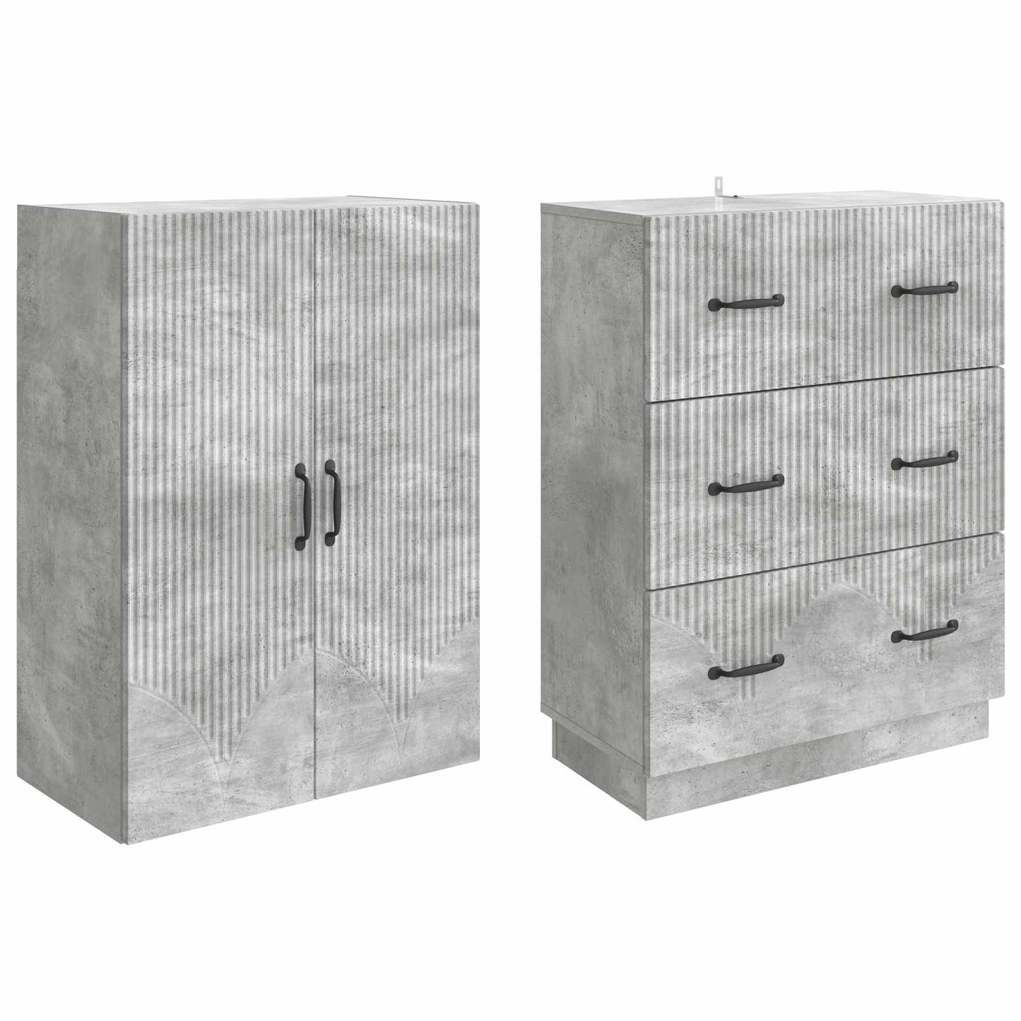 Cabinet Set 2 pcs 66 x 34.5 x 87 cm Engineered Wood