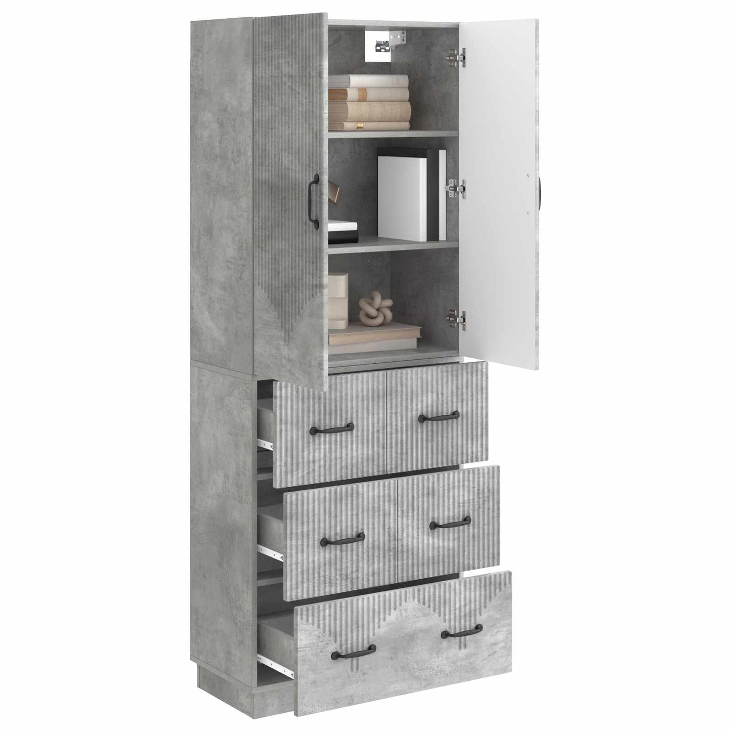 Cabinet Set 2 pcs 66 x 34.5 x 87 cm Engineered Wood