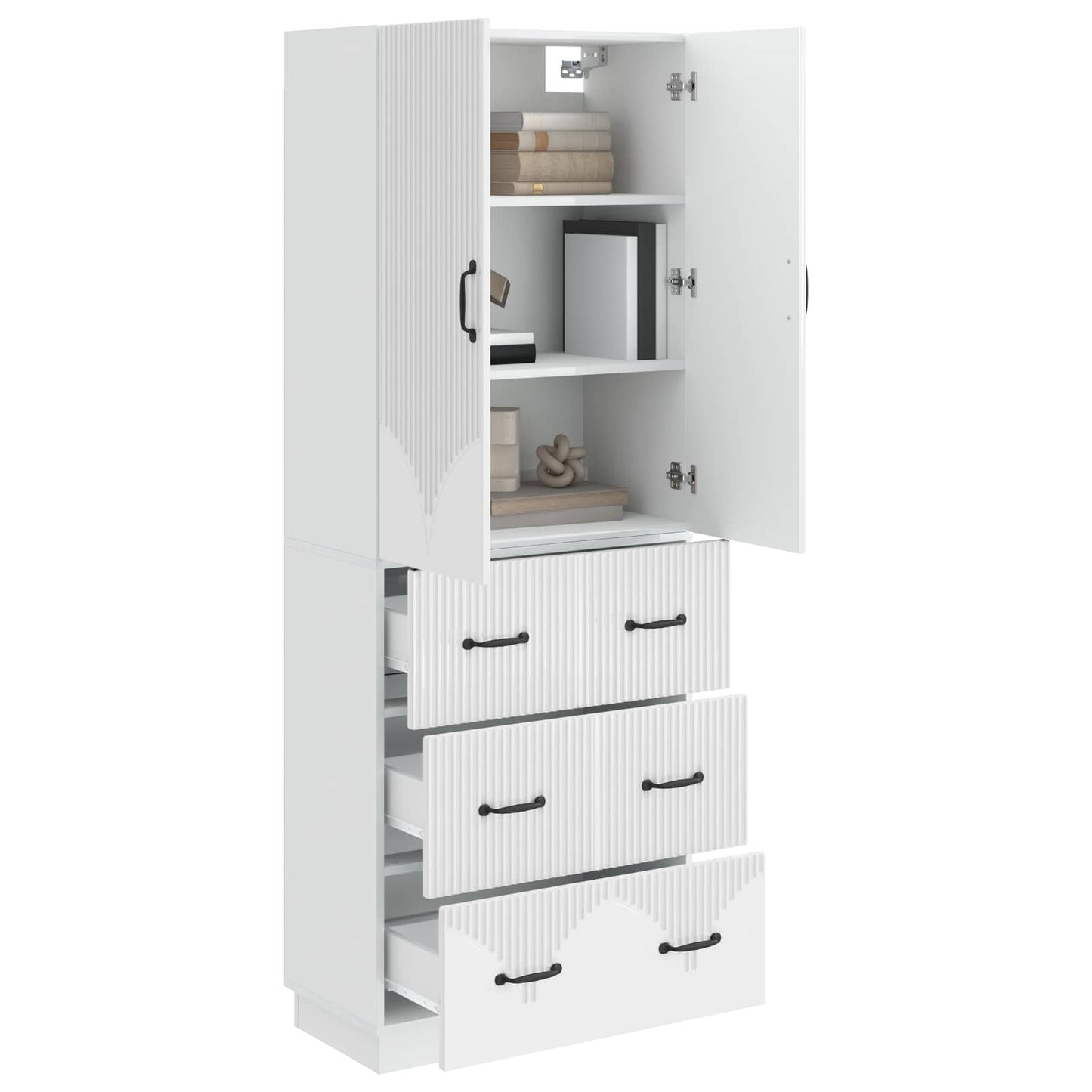 Cabinet Set 2 pcs 66 x 34.5 x 87 cm Engineered Wood