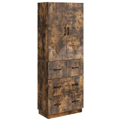 Cabinet Set 2 pcs 66 x 34.5 x 87 cm Engineered Wood Smoked Oak