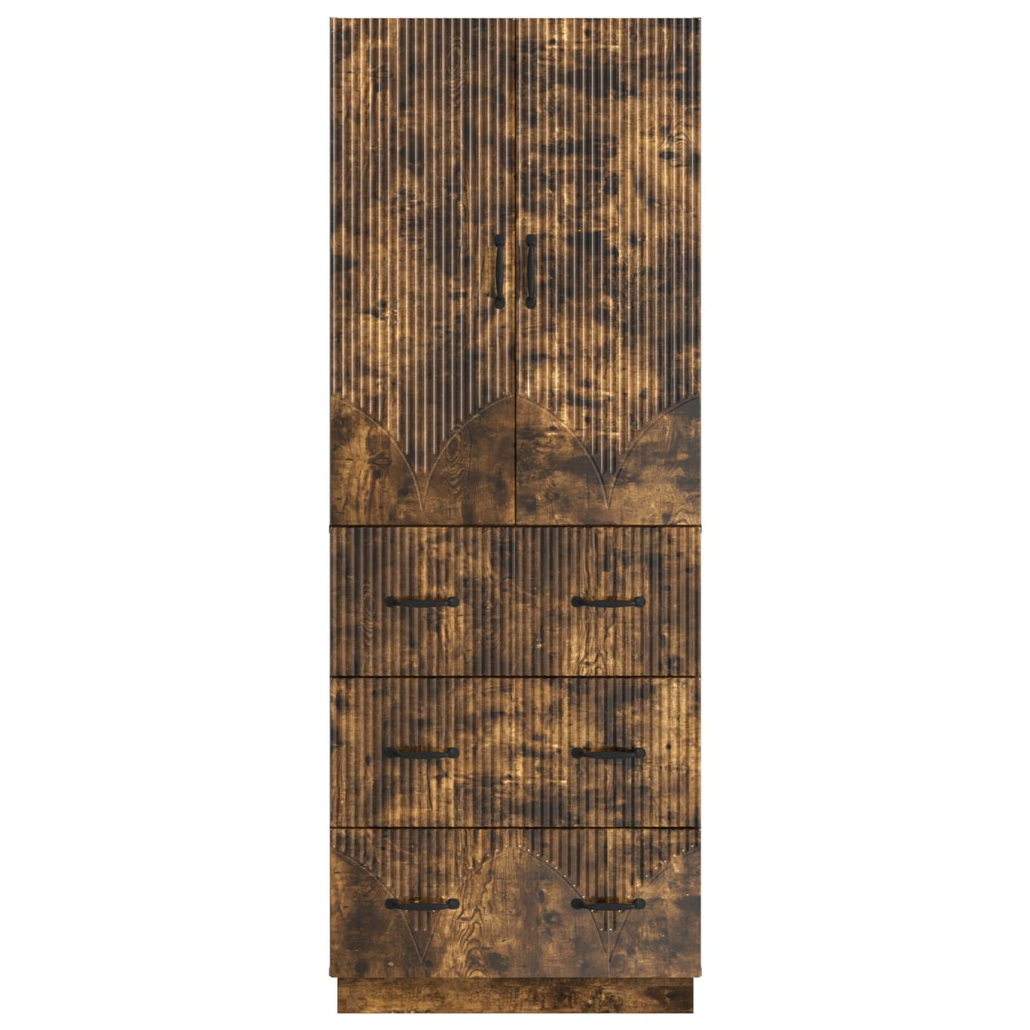 Cabinet Set 2 pcs 66 x 34.5 x 87 cm Engineered Wood Smoked Oak