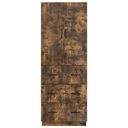 Cabinet Set 2 pcs 66 x 34.5 x 87 cm Engineered Wood Smoked Oak