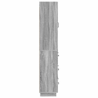 Cabinet Set 2 pcs 66 x 34.5 x 87 cm Engineered Wood Grey Sonoma