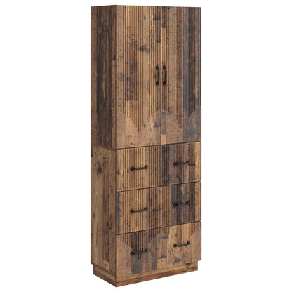 Cabinet Set 2 pcs 66 x 34.5 x 87 cm Engineered Wood Old Wood
