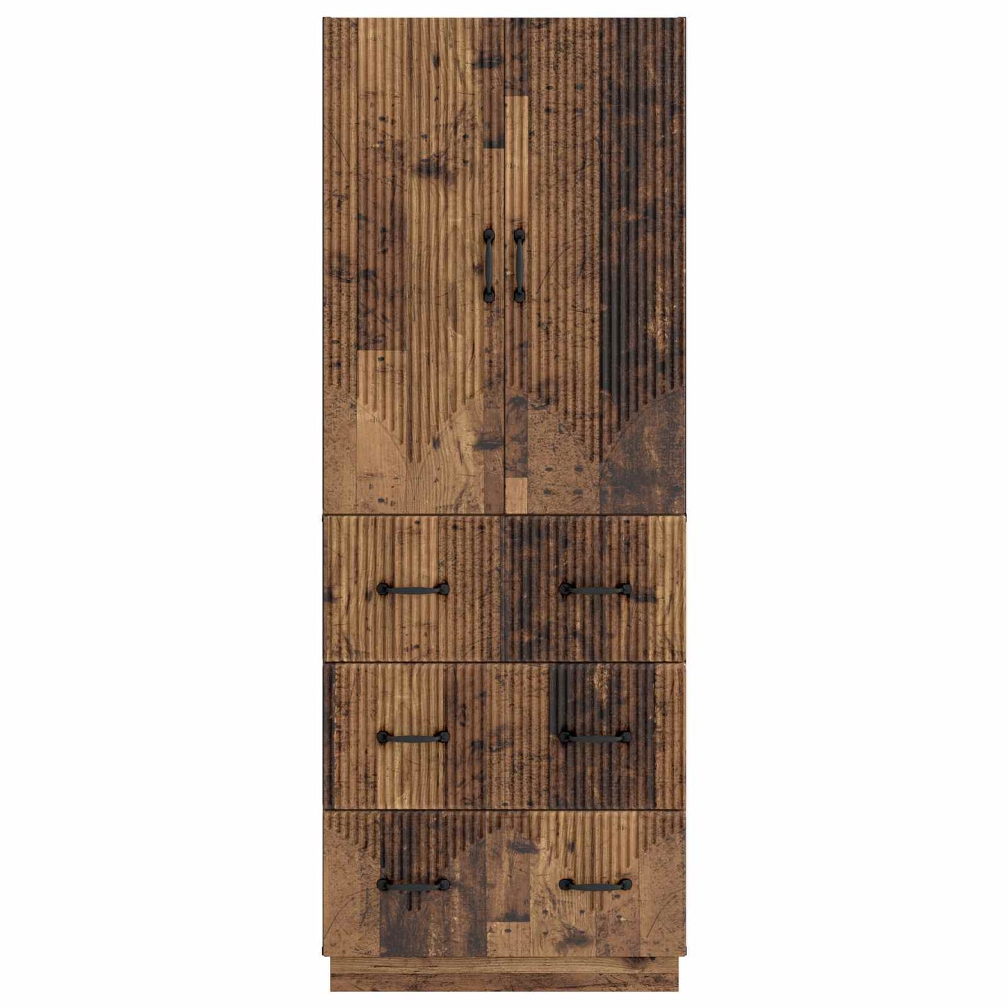 Cabinet Set 2 pcs 66 x 34.5 x 87 cm Engineered Wood Old Wood