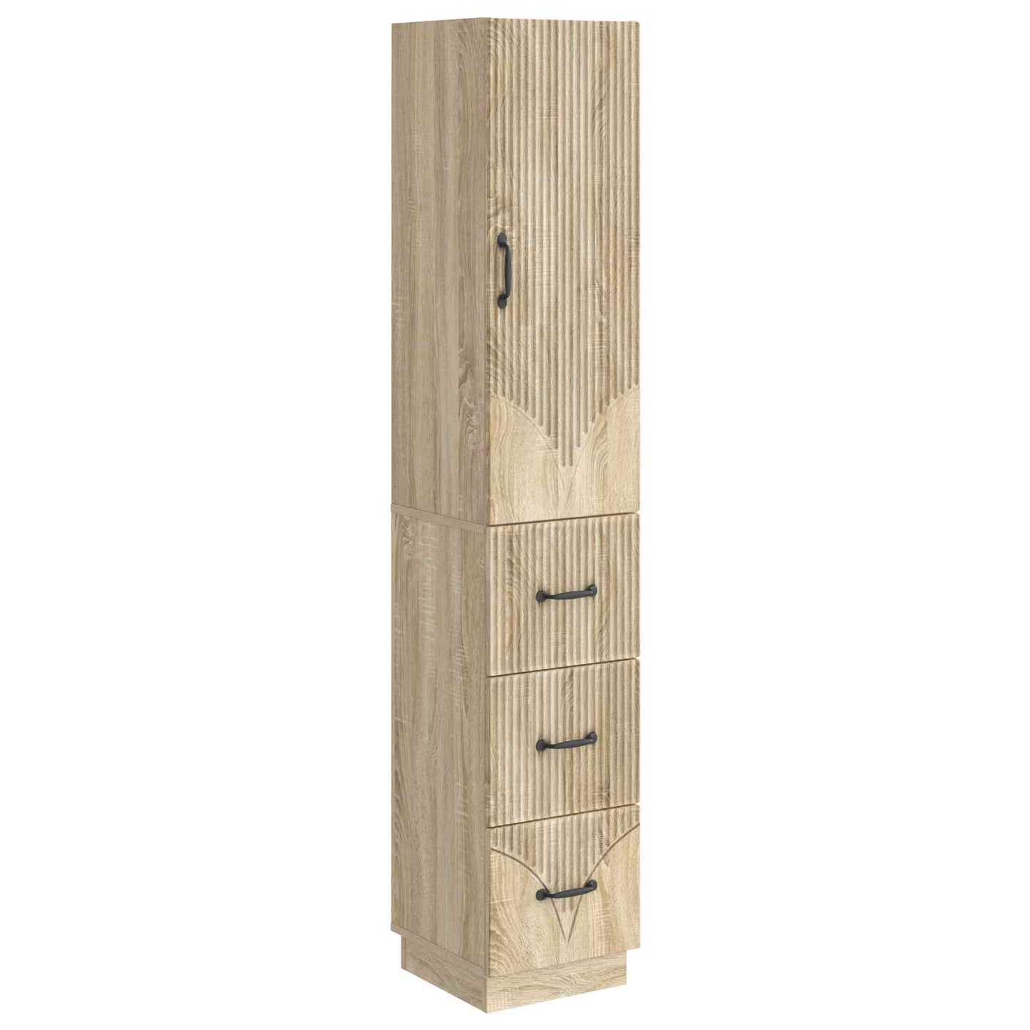 Cabinet Set 2 pcs 33 x 34.5 x 87 cm Engineered Wood Sonoma Oak