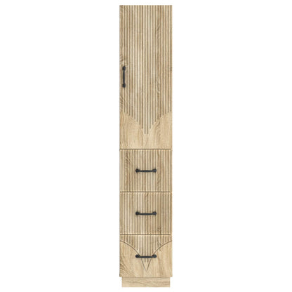Cabinet Set 2 pcs 33 x 34.5 x 87 cm Engineered Wood Sonoma Oak