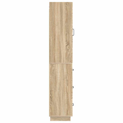 Cabinet Set 2 pcs 33 x 34.5 x 87 cm Engineered Wood Sonoma Oak