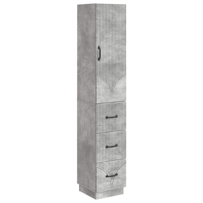 Cabinet Set 2 pcs Concrete Grey 33 x 34.5 x 87 cm