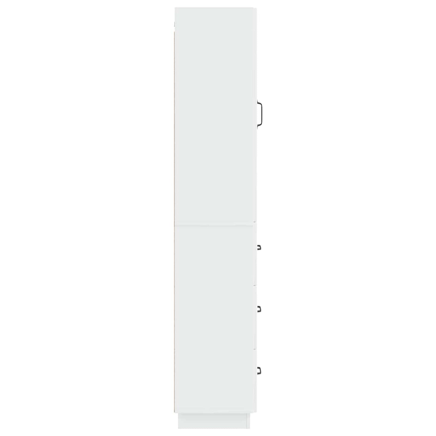 Cabinet Set 2 pcs High Gloss White 33 x 34.5 x 87 cm