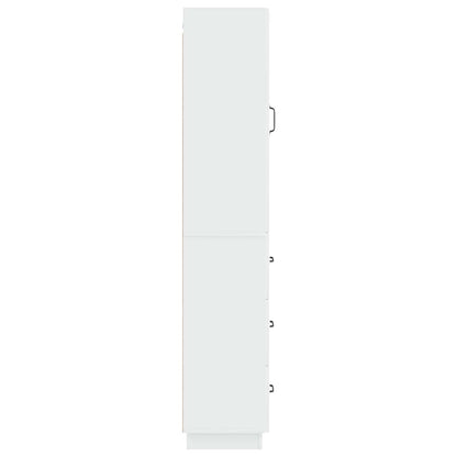 Cabinet Set 2 pcs High Gloss White 33 x 34.5 x 87 cm
